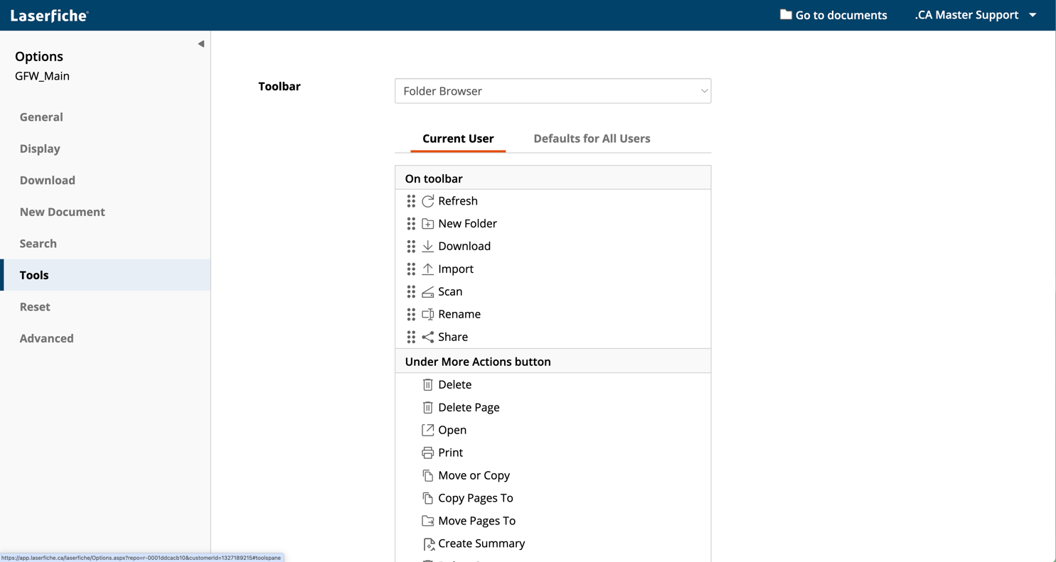Customizing The Toolbar Icons