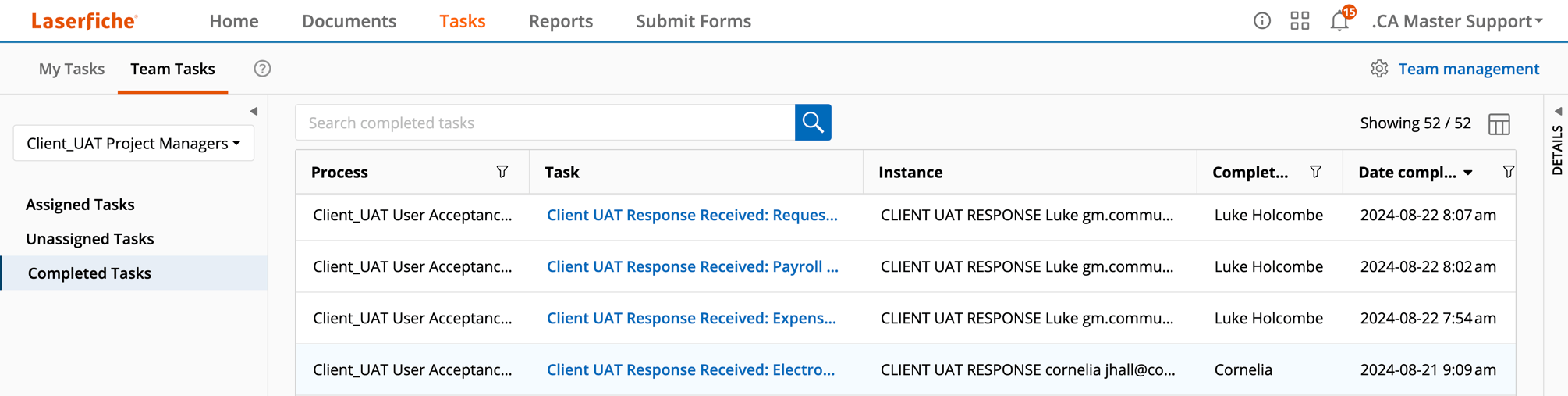 Accessing Assigned Tasks From The Home Screen